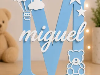 Miguel Nursery Name Decor Letter M