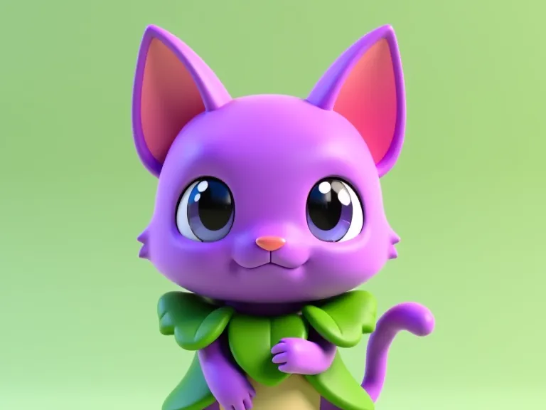 Cute Purple Cat