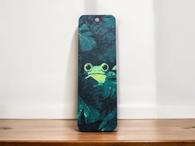 Hidden Frog - Monstera Jungle Bookmark