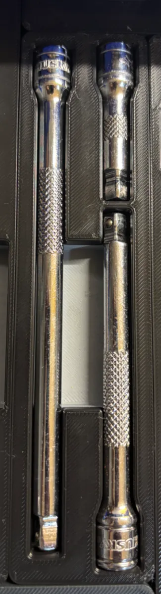 Gridfinity Holder for 1/4" ratchet extensions