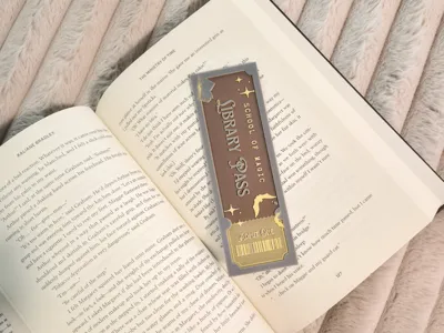 School of Magic Library Pass Bookmark (hueforge)