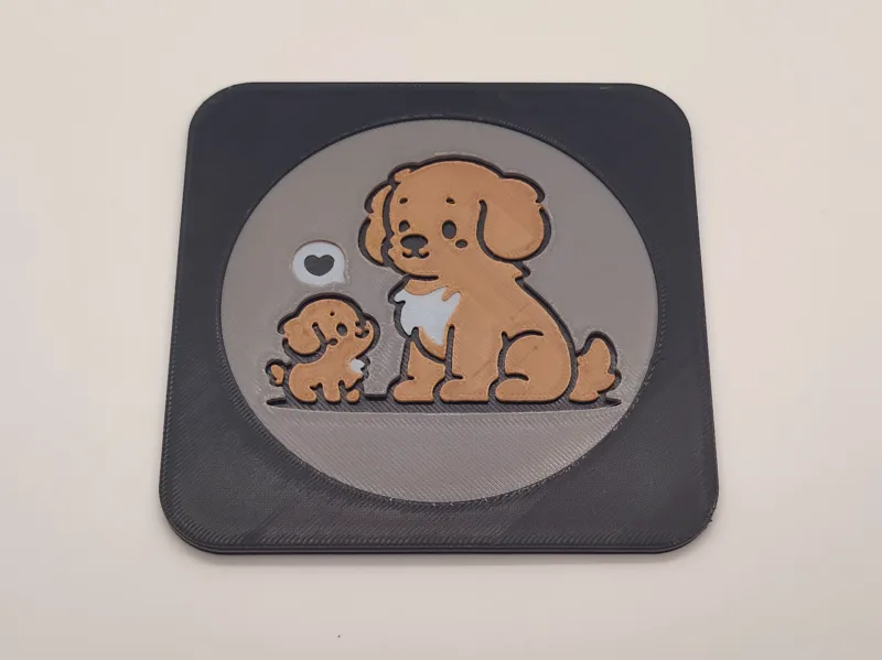 Dog Mom and Puppy Coaster