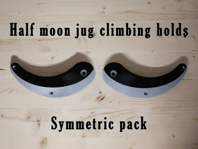 Half moon jug climbing holds - symmetric pack