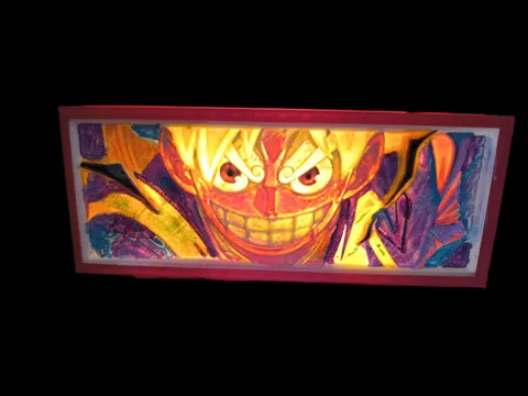 Luffy Gear 5 — Lightbox multicolore One Piece view 2