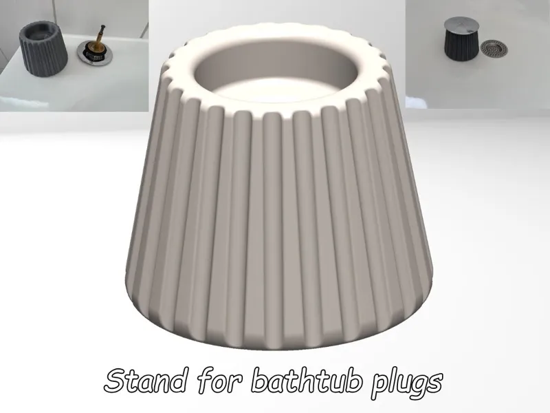 Stand for bathtub plugs