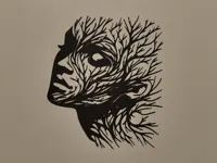 Tableau mural silhouette femme-arbre — photo 2
