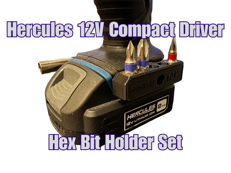 Hercules Screwdriver Hex Bit Holder Set (L+R)