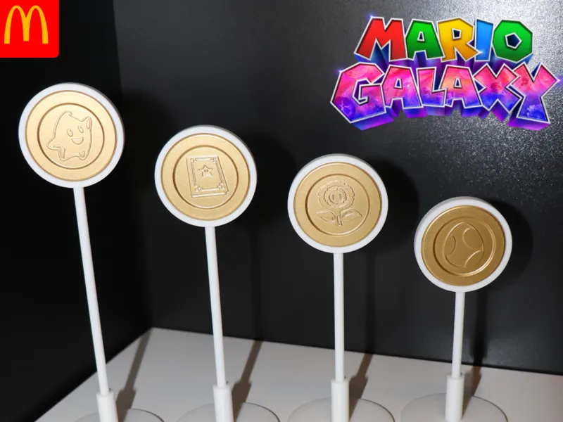 Mario Coin Display Stand – Clean Aesthetic