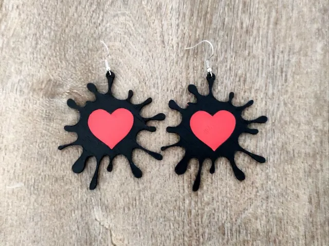 Crimson Splash - Earrings