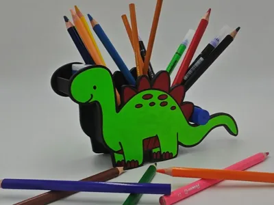 Dino Pen Holder Desk/School