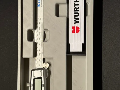 Schiebebox für Messschieber + Meterstab