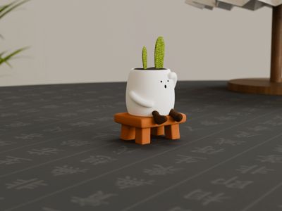 Adorable small flowerpot desktop decoration