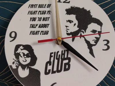 Multicolor Fight Club Clock