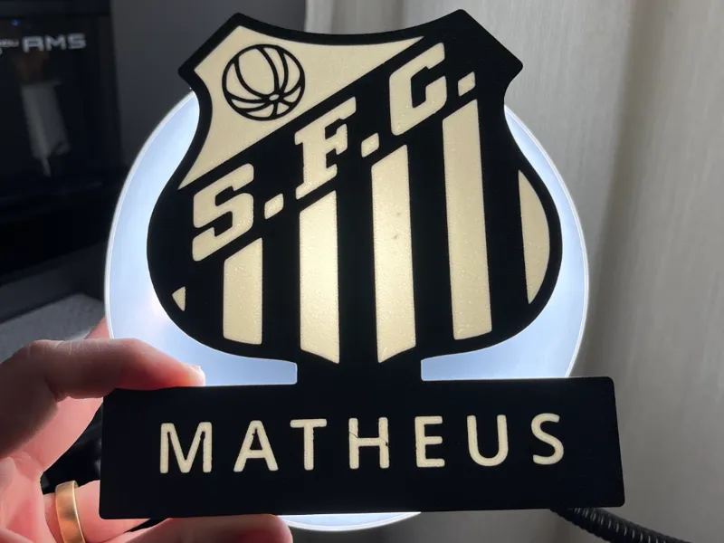 Luminária Personalizada SANTOS FC