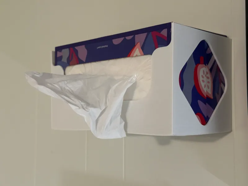 Wall Mounted Tissue Box Holder - Big Kleenex Box