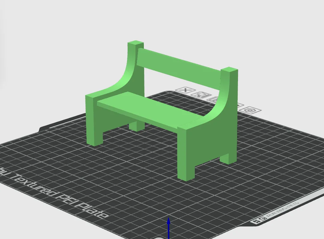 Banc miniature rigolo