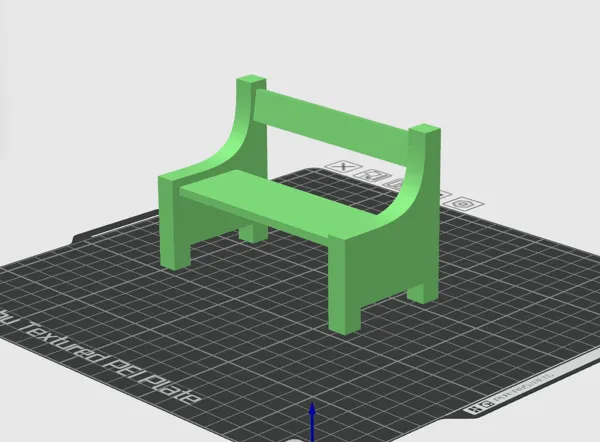 Banc miniature rigolo