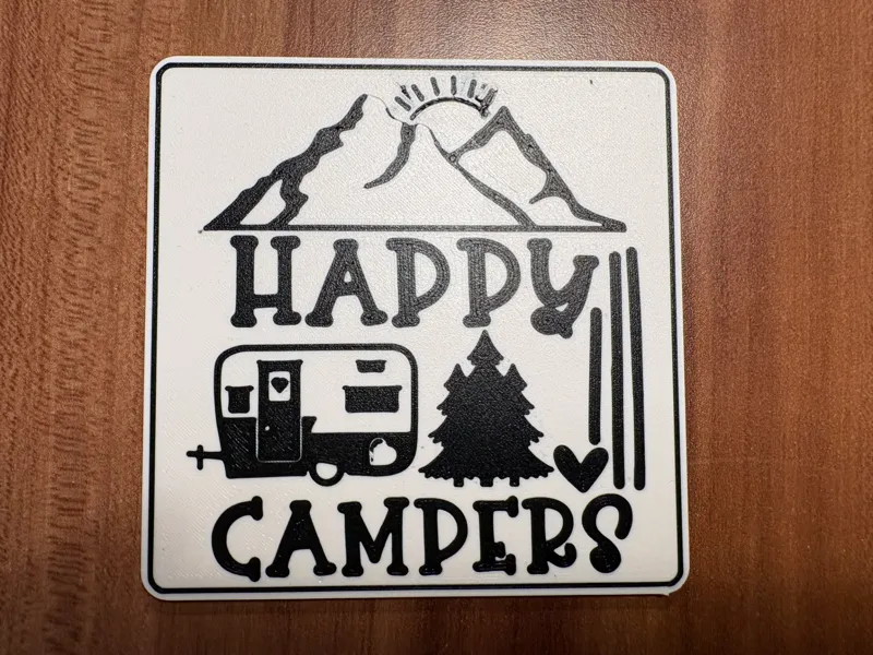 Getränkeuntersetzer "Happy Campers"