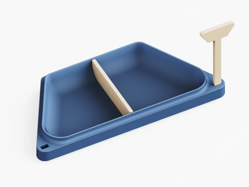 Half-hex token tray - modular GeekShapes system