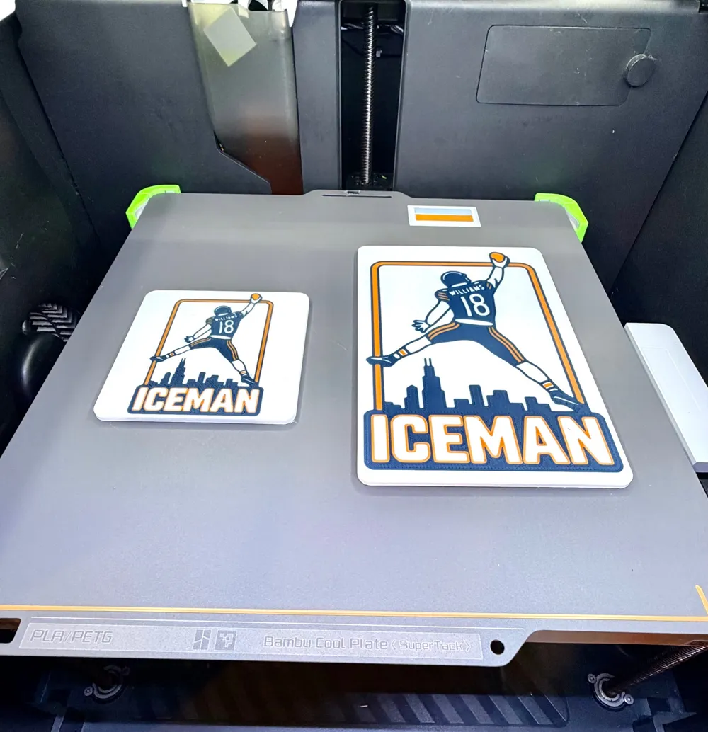 ICEMAN - Chicago Bears sign / coaster - Free 3D Print Model - MakerWorld