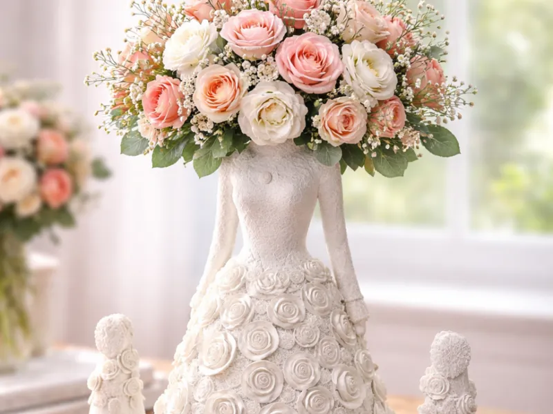 Wedding Dress Vase 2