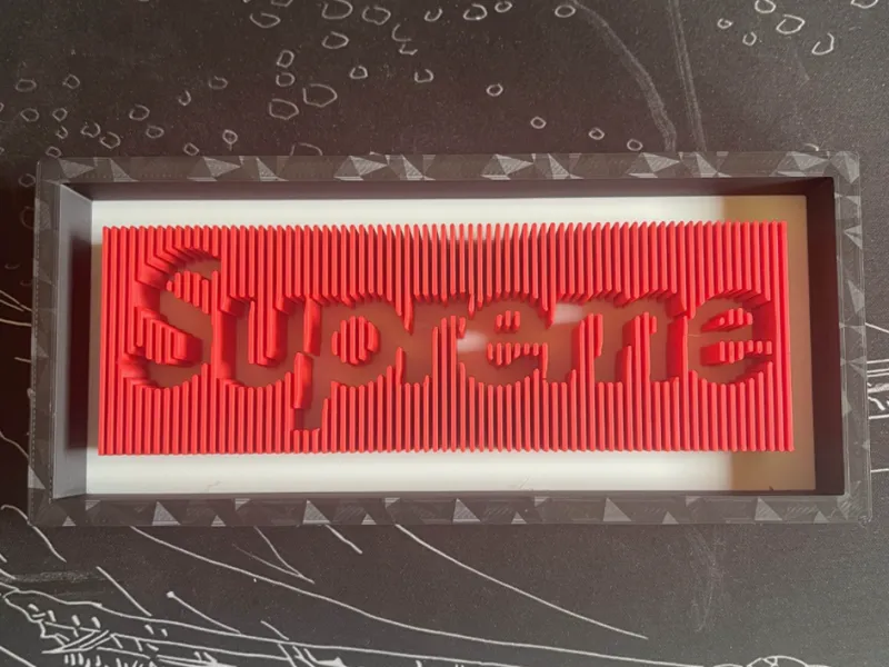 Supreme box logo layered sculpture & Frame