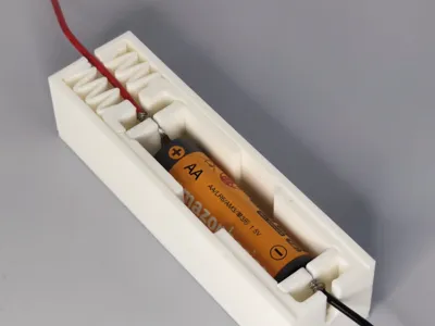 DIY AA Battery holder with lead – No Extra parts!
