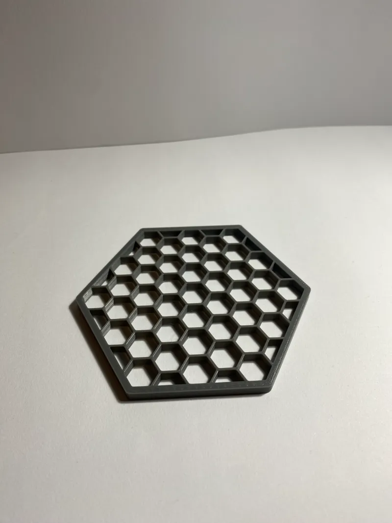 Hexagon Shaped and Patterned Hollow Coaster