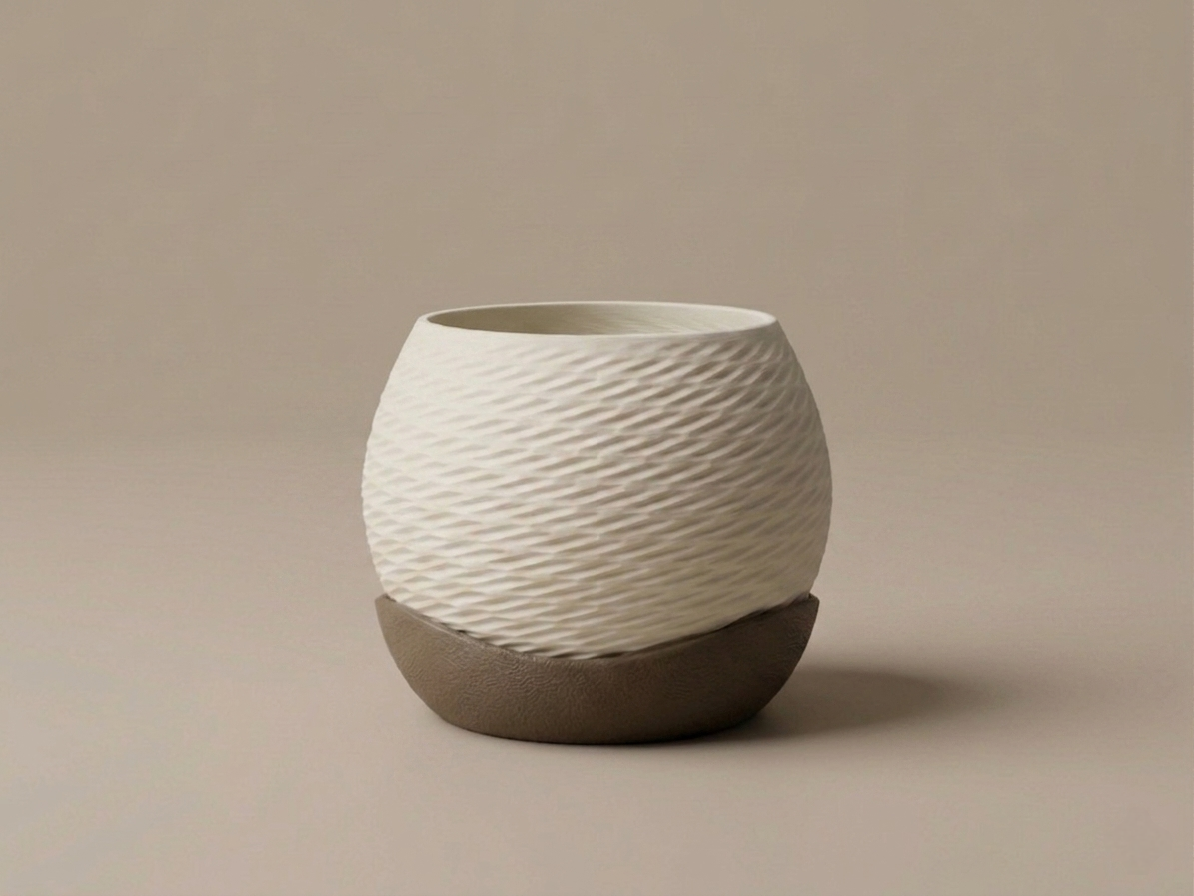 Miniatura 1 do modelo 3D Low Poly Swirling Planter