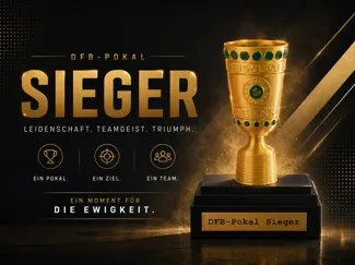 DFB Pokal mit Base und Anpassbarer Schrift