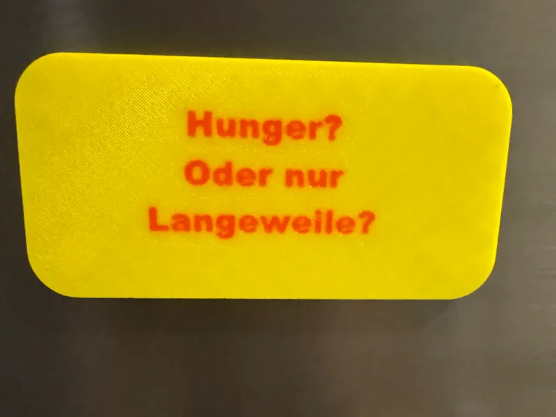 Kühlschrank-Magnet „Hunger oder nur Langeweile?“