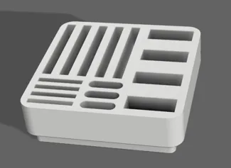 Gridfinity Bin 1x1 USB and SD Holder