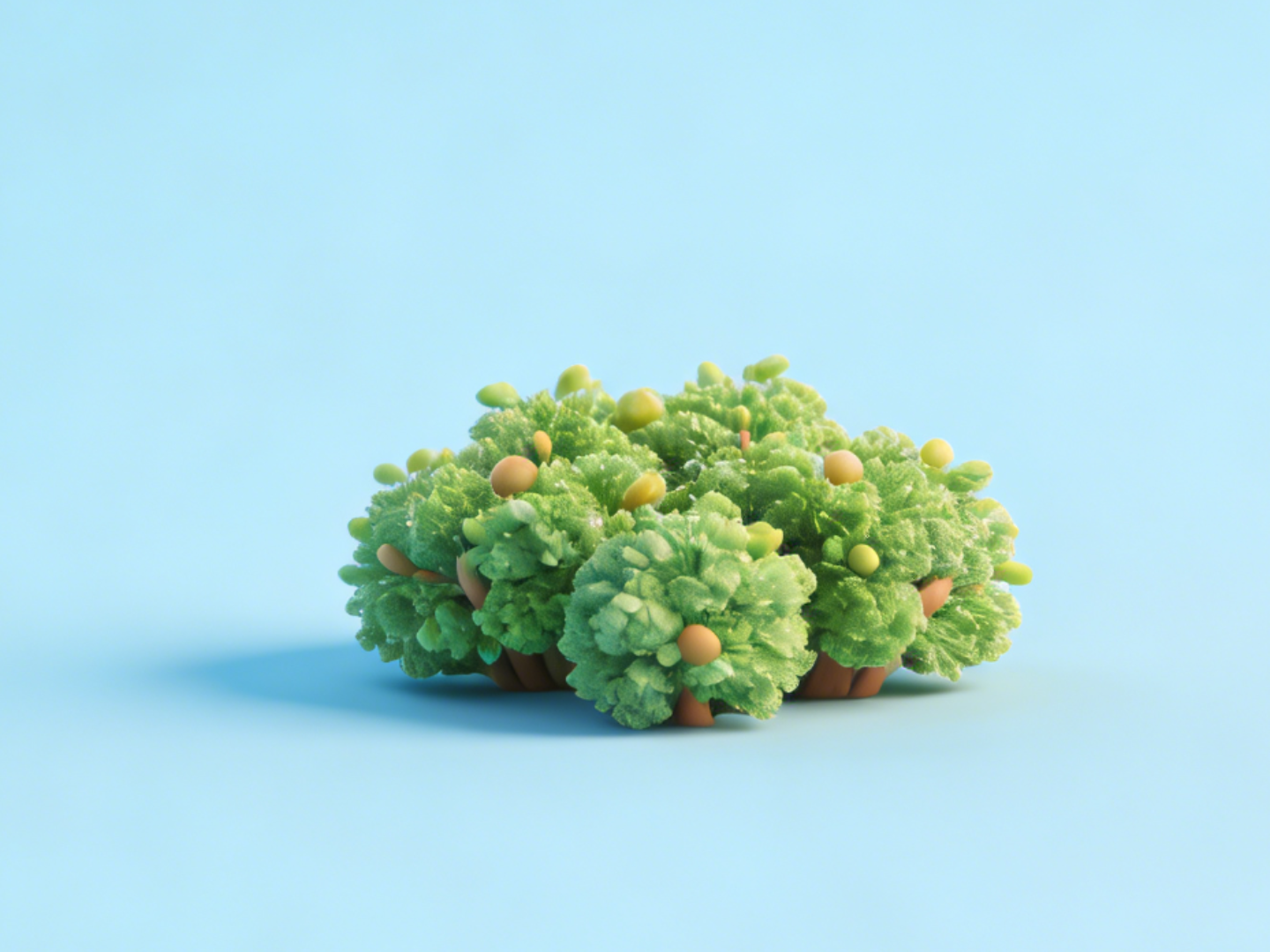 灌木-微缩模型植物系列-儿童过家家涂色玩具