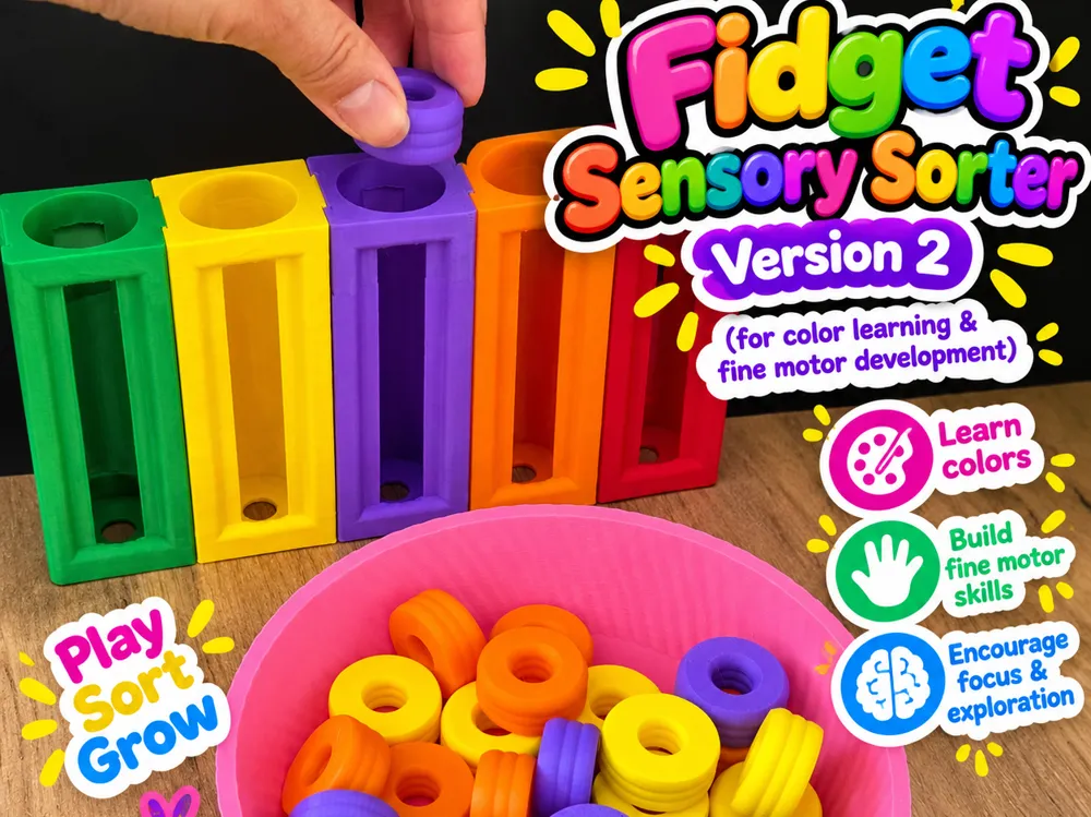 Universal Design Learning Model Sensory Fidget Sorter – Version 2 Motor Skills - Free 3D Print Model ...