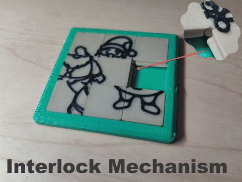 Interlock Puzzle Board (Santa Claus)