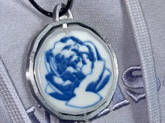 Arcane Blue Rose Pendant (Jinx / Powder & Ekko)