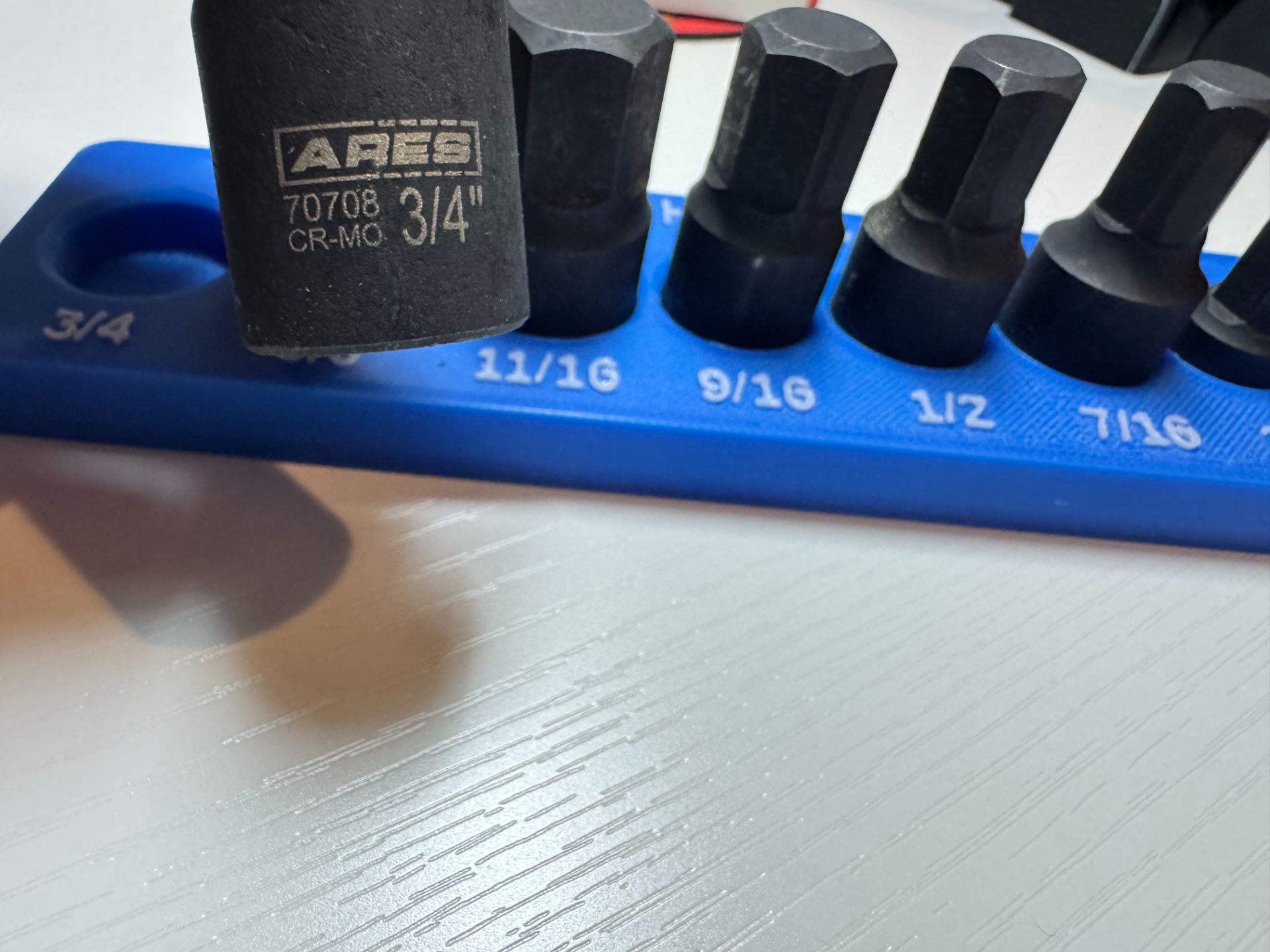 ARES 70496 9 Piece Impact Hex Socket Set Holder