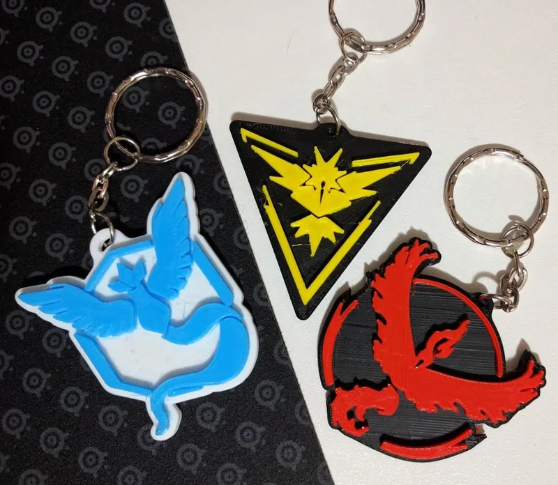 Pokemon Go Team Keyrings
