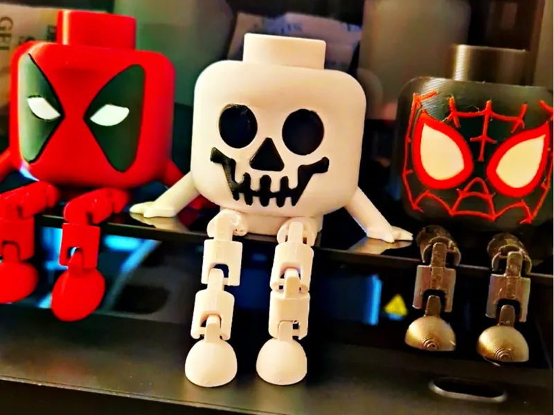 Articulated Brick Head Buddy (Skeleton Edition)