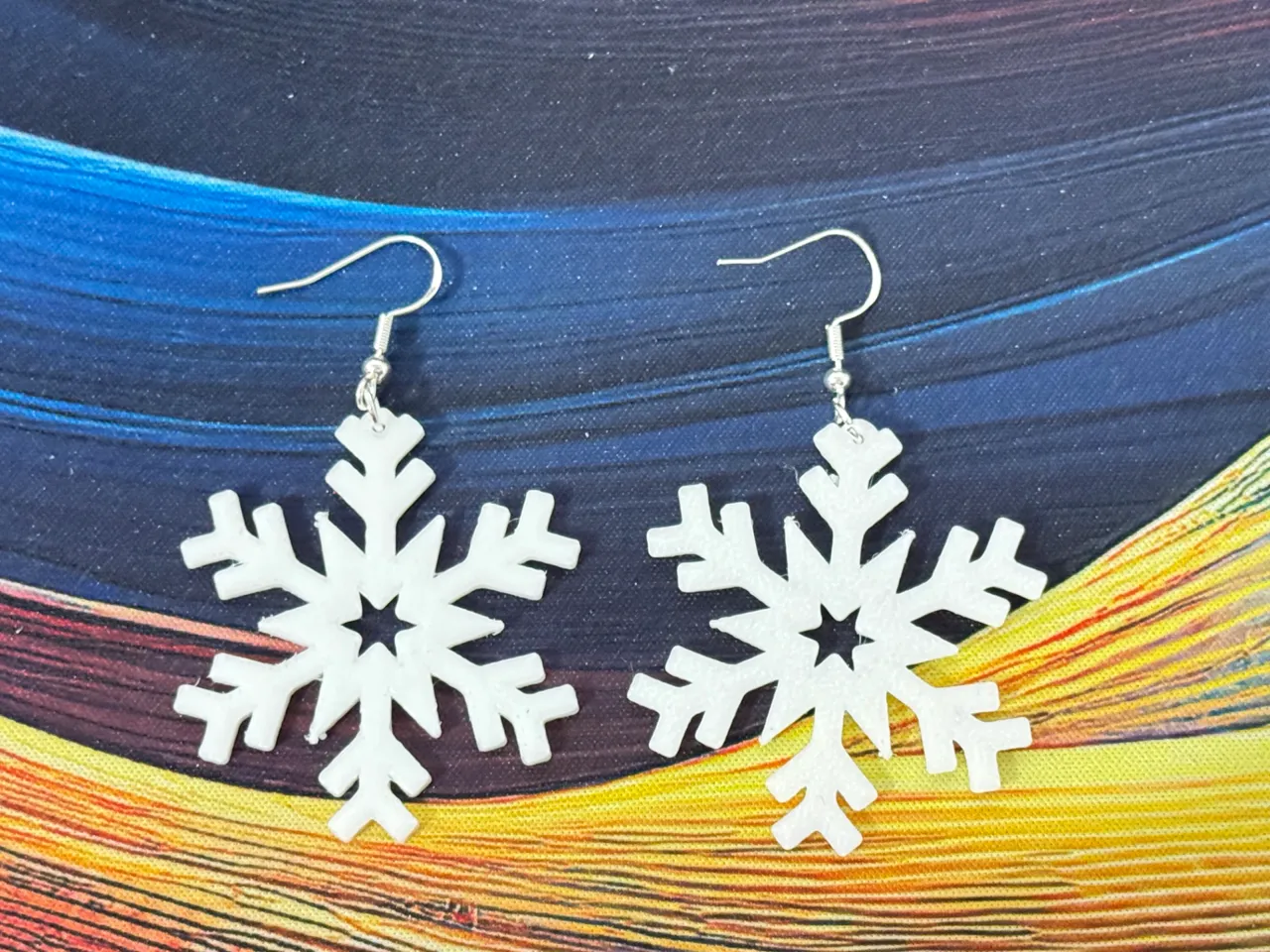 Snow earrings view 3