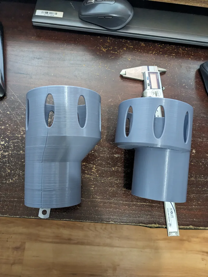 1L Frank Green Bottle offset cupholder adaptor/expander tapered version prints without support