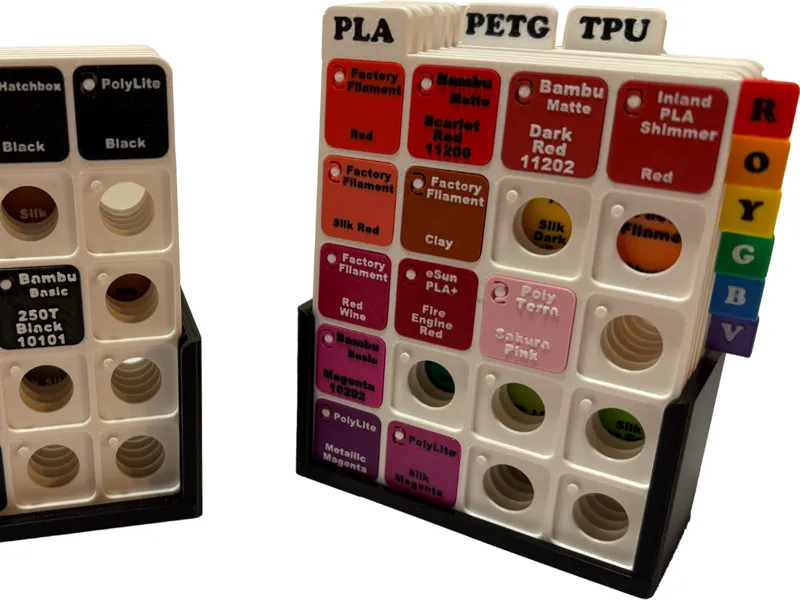 Color Tabbed Swatch Display Boards
