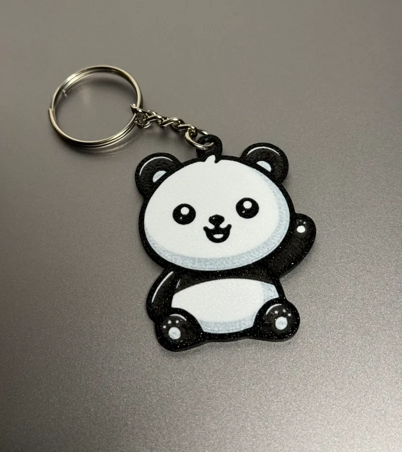 Cute Panda Simple Keychain