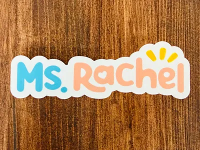 Ms. Rachel Logo Mini Sign; Desk, Wall, Shelf Decor
