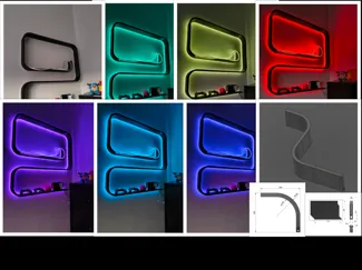 wallshelf Wandregal LED RGB modular