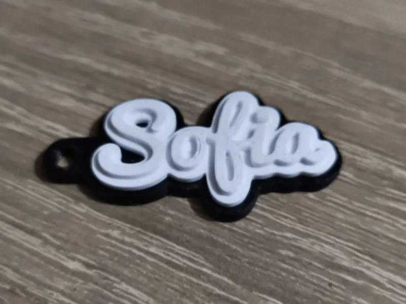Keychain Sofia Black White