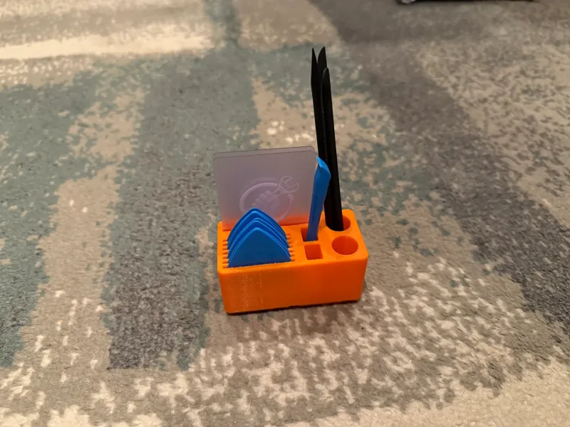 1x2 Gridfinity Refined iFixit Prying Kit Holder