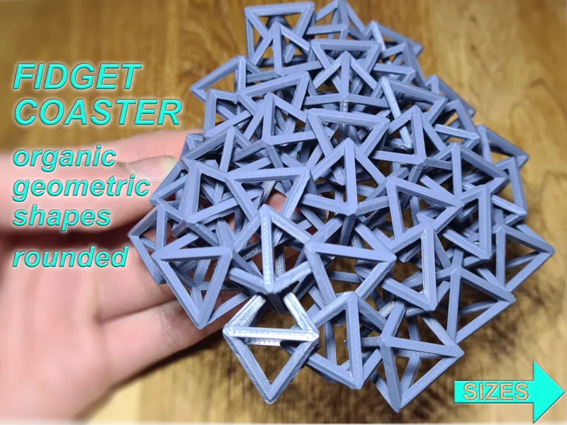 geometrischer Fidget-Untersetzer | abgerundet
