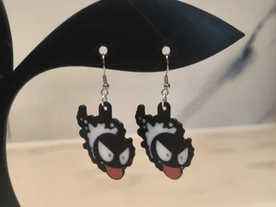 Gastly Pokemon Earrings – Ghost Dangle Jewelry