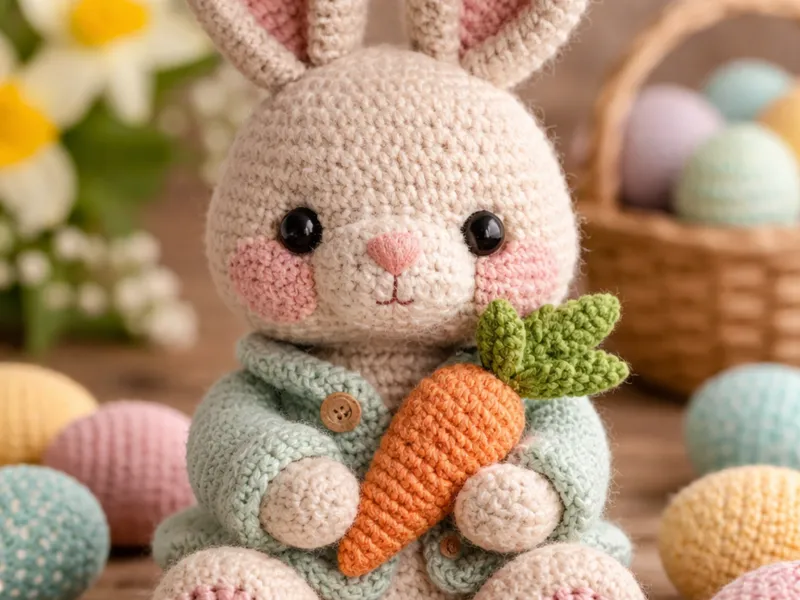 Süsser Hase in Gestrickter Optik 